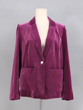 NWT DRAPER JAMES Velevt Blazer in Crimson Size 10